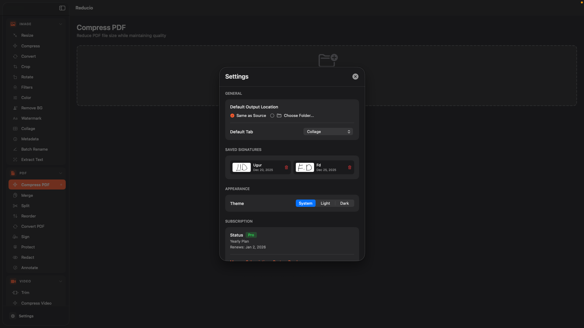 Reducio App - PDF Compress